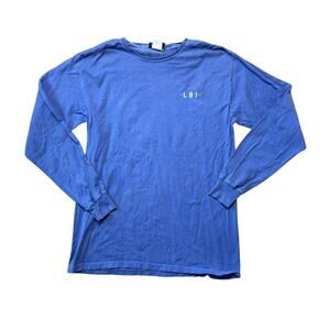 Breezin' Up Men's New Jersey T-Shirt; Long Sleeve, LBI; Blue; Vintage; Med; Blue